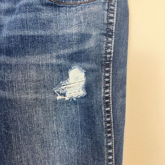 Madewell "10” High Rise Skinny" Womens Jeans Exposed Button Fly Raw Hem Size 28 - Picture 3 of 13
